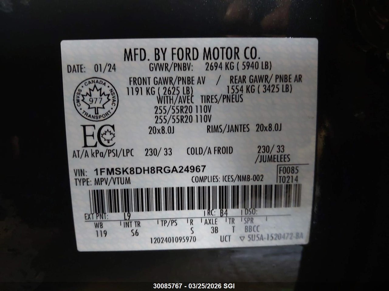 Image #/images/mount/1FMSK8DH8RGA24967_09.jpg for vehicle