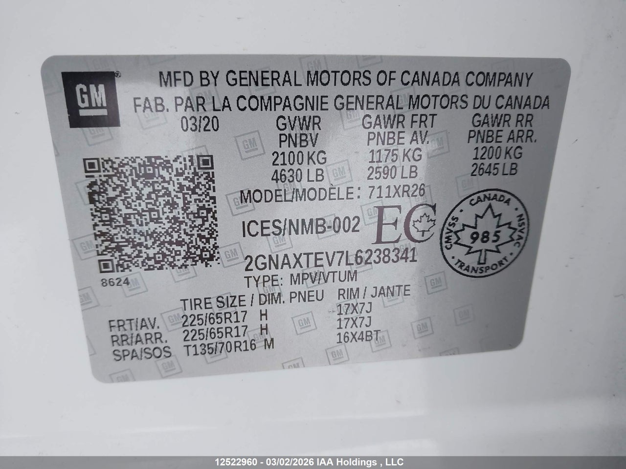 Image #/images/mount/2GNAXTEV7L6238341_09.jpg for vehicle