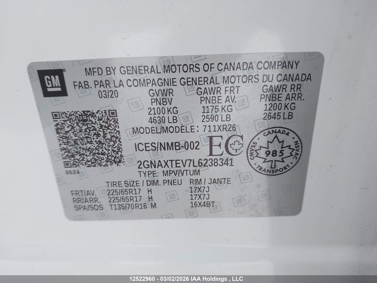 Image #/images/mount/2GNAXTEV7L6238341_19.jpg for vehicle