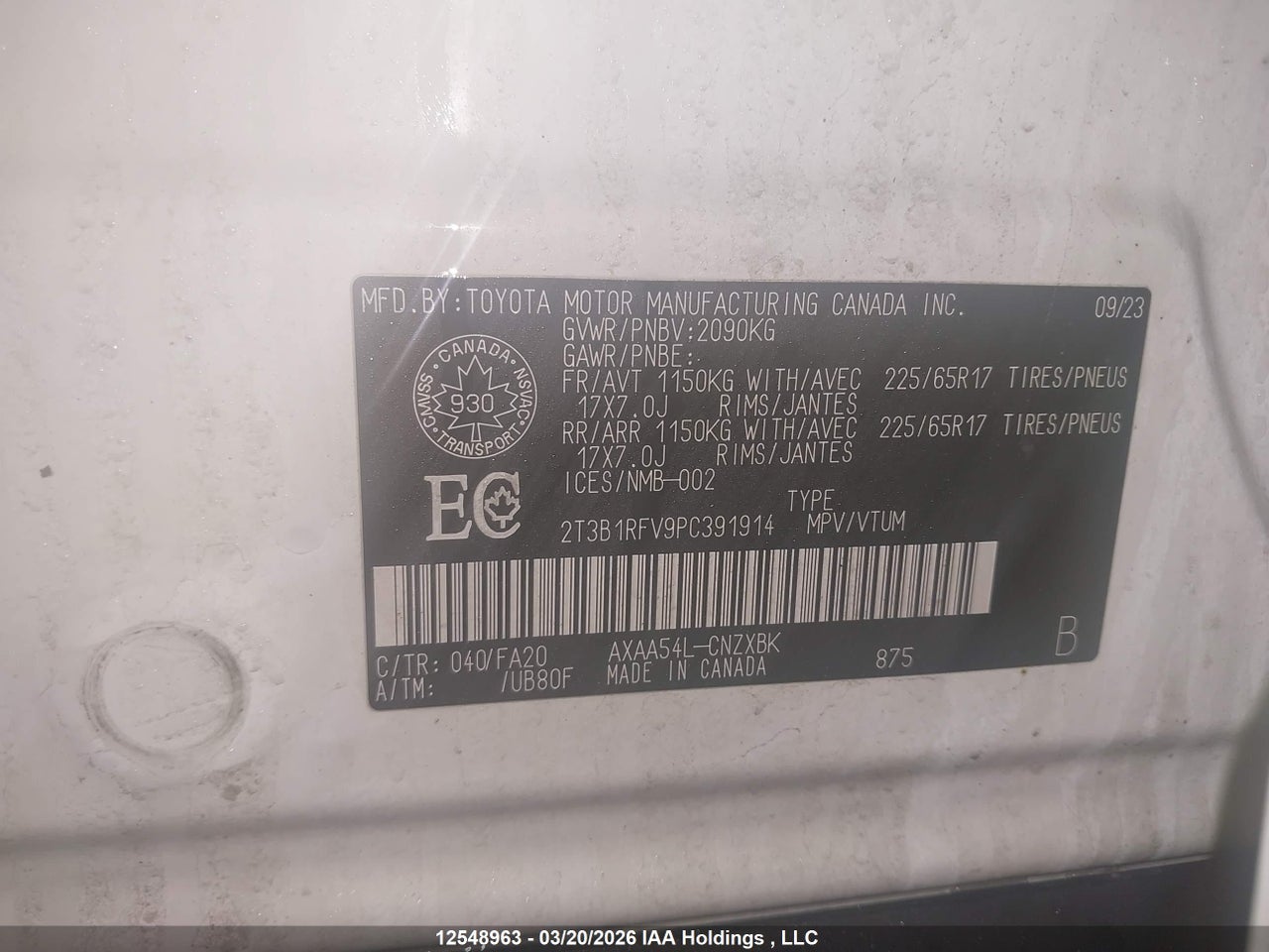 Image #/images/mount/2T3B1RFV9PC391914_09.jpg for vehicle