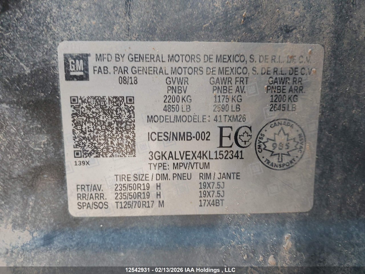 Image #/images/mount/3GKALVEX4KL152341_19.jpg for vehicle