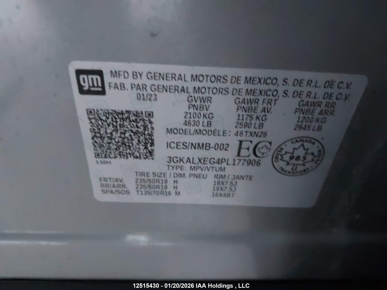 Image #/images/mount/3GKALXEG4PL177906_18.jpg for vehicle