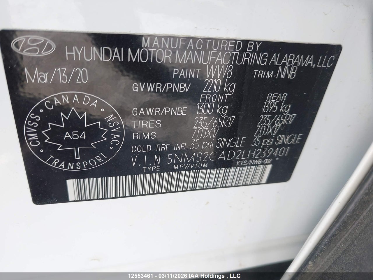 Image #/images/mount/5NMS2CAD2LH239401_18.jpg for vehicle