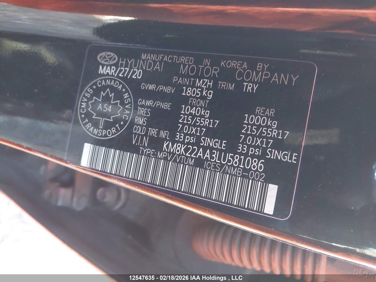 Image #/images/mount/KM8K22AA3LU581086_18.jpg for vehicle