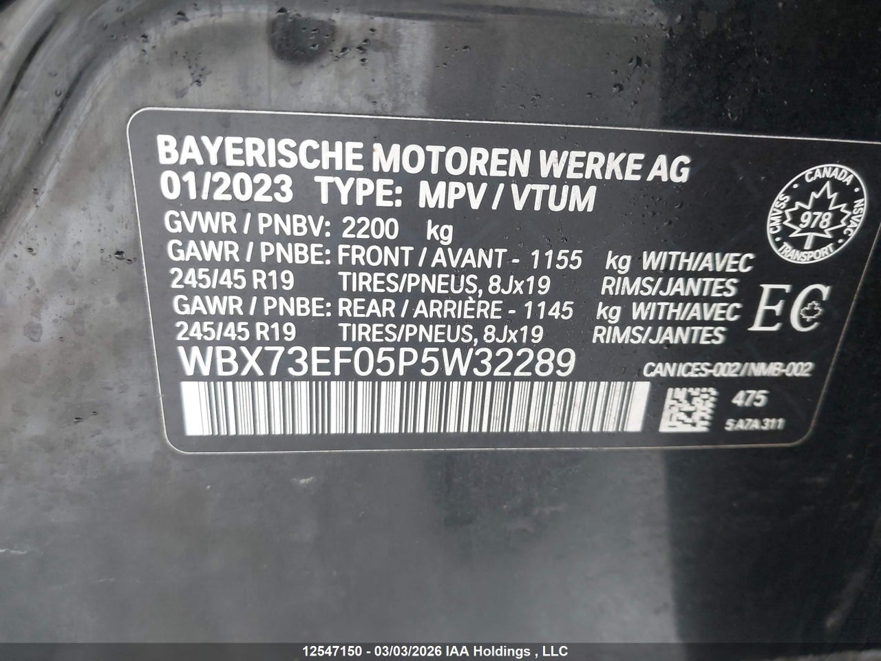 Image #/images/mount/WBX73EF05P5W32289_09.jpg for vehicle